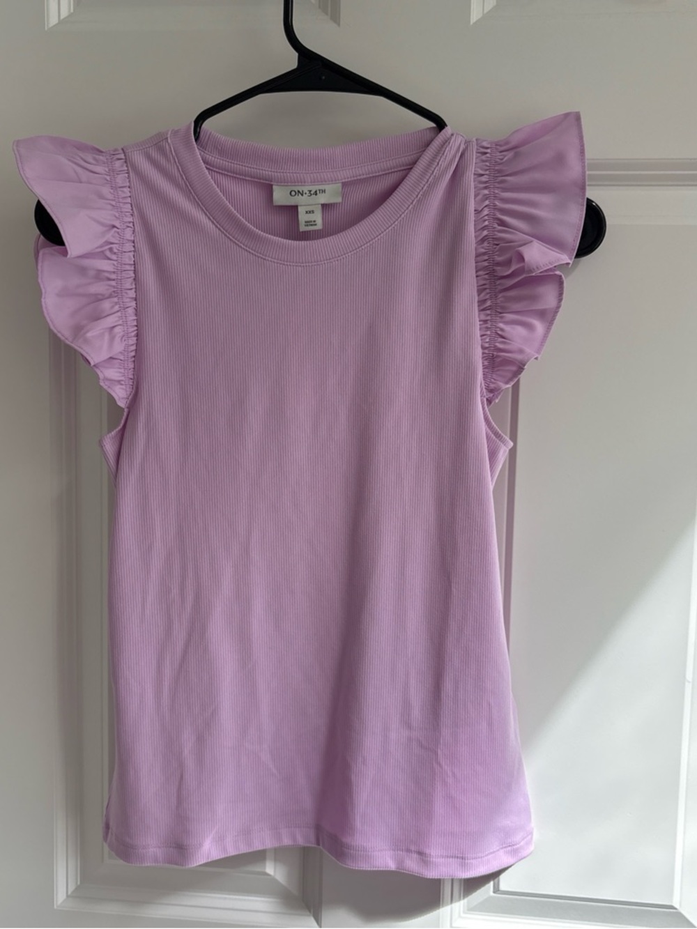 Lilac Ruffle Sleeve Tank Top